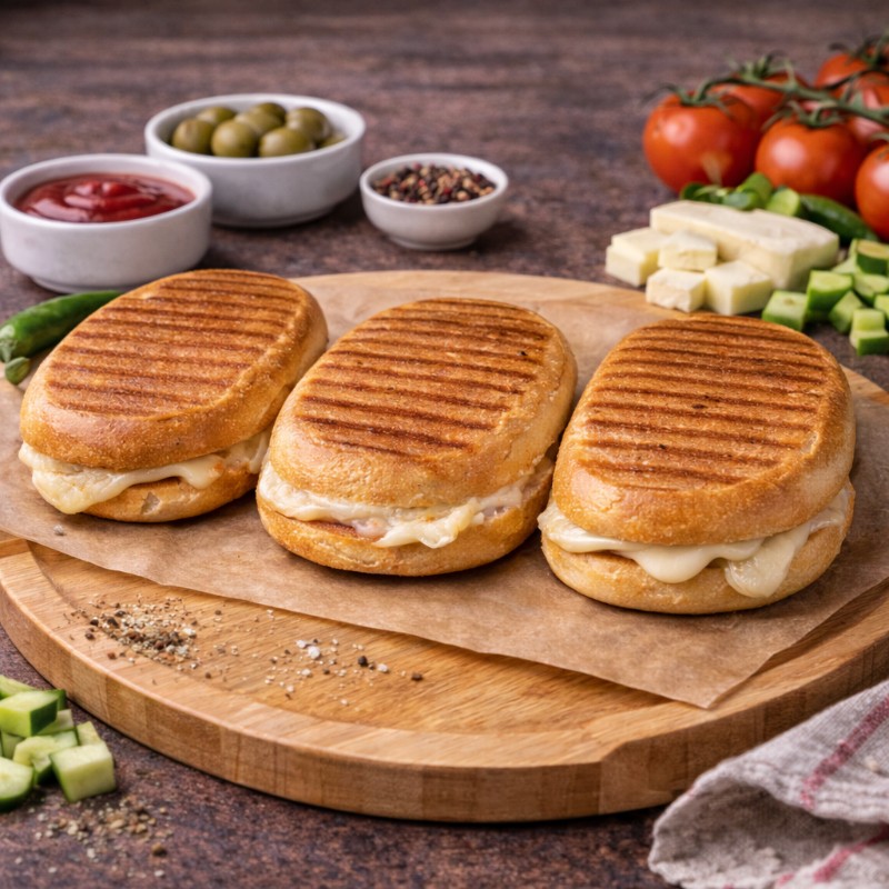 Ekonomik 3'lü Kaşarlı Tost